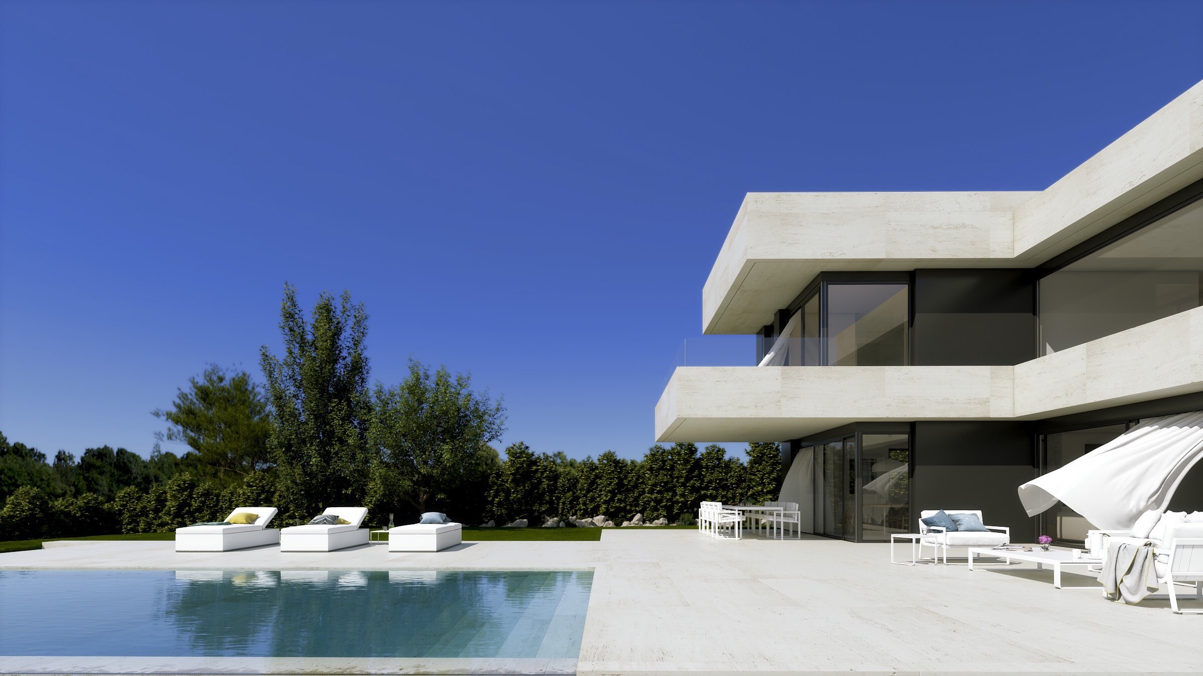 Moderne luxe residentiële villa's.