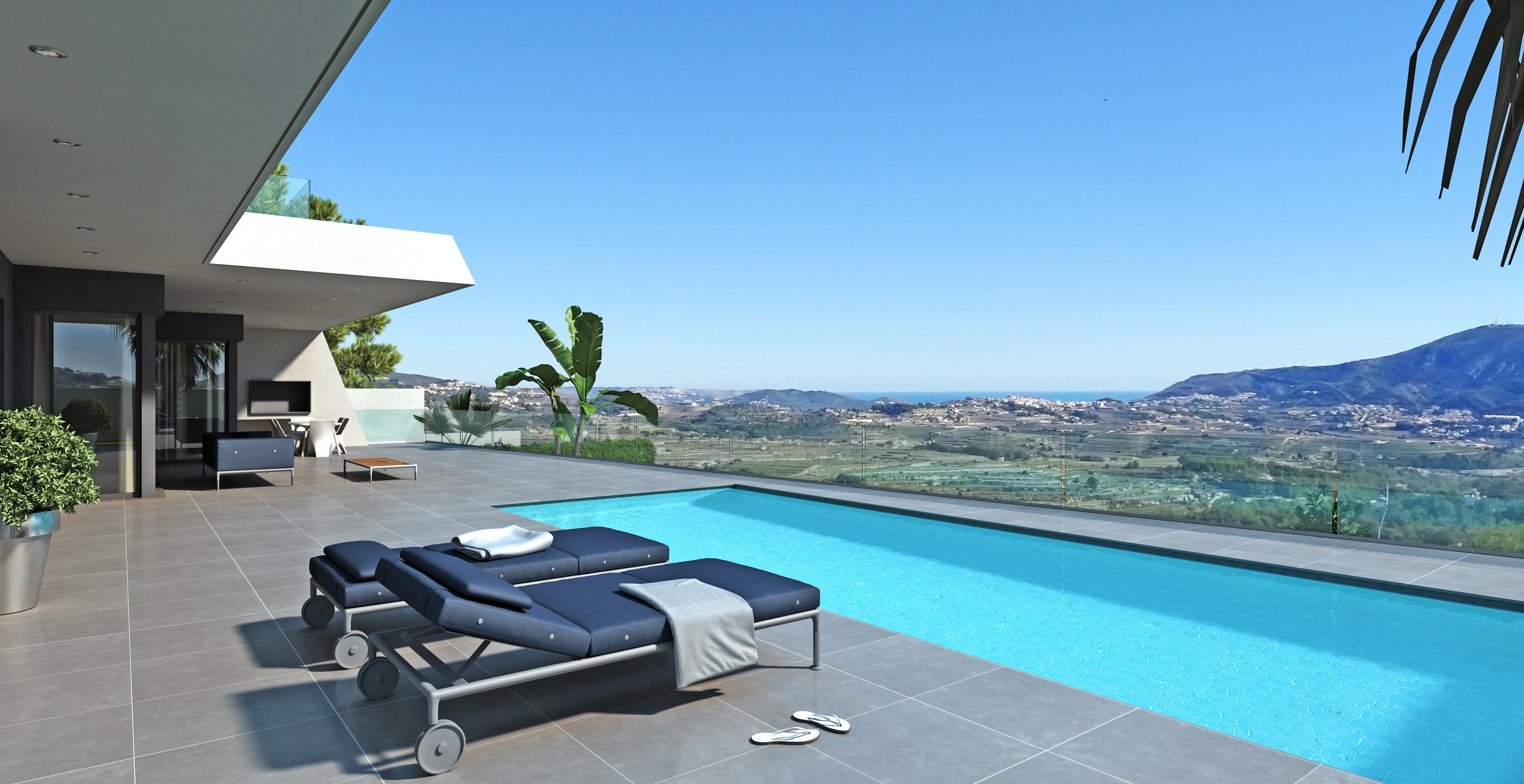Moderne villa met uitzicht op zee in Moraira